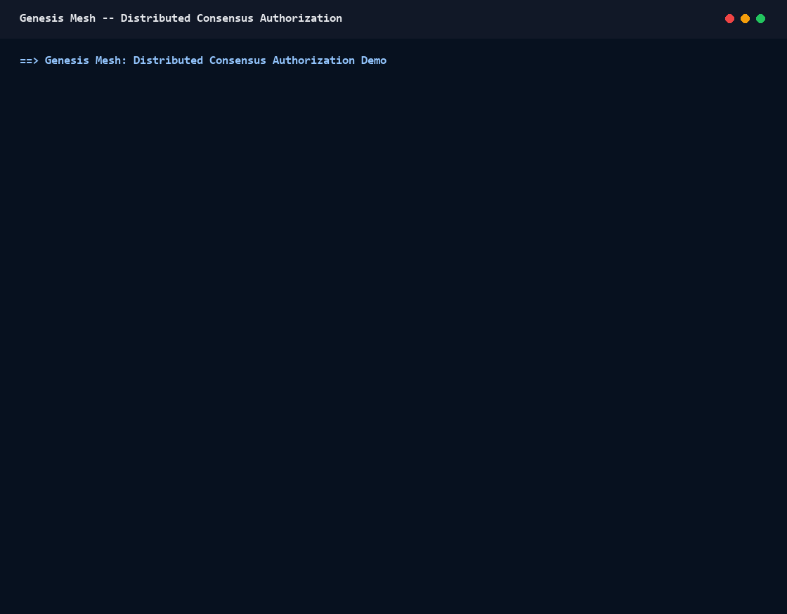 Distributed consensus authorization demo